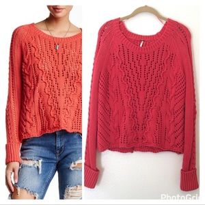 “CRIS-CROSS” BACK CABLE KNIT SWEATER